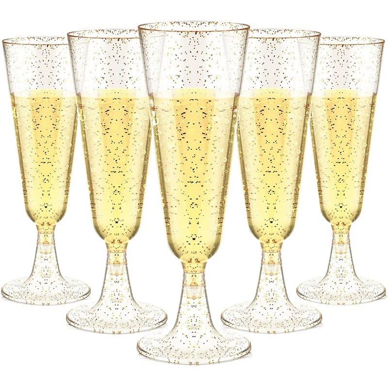 Трансграничный бокал шампанского одноразовый пластиковый прозрачный десерт бокал пудинг бокал с высоким бокалом для красного вина