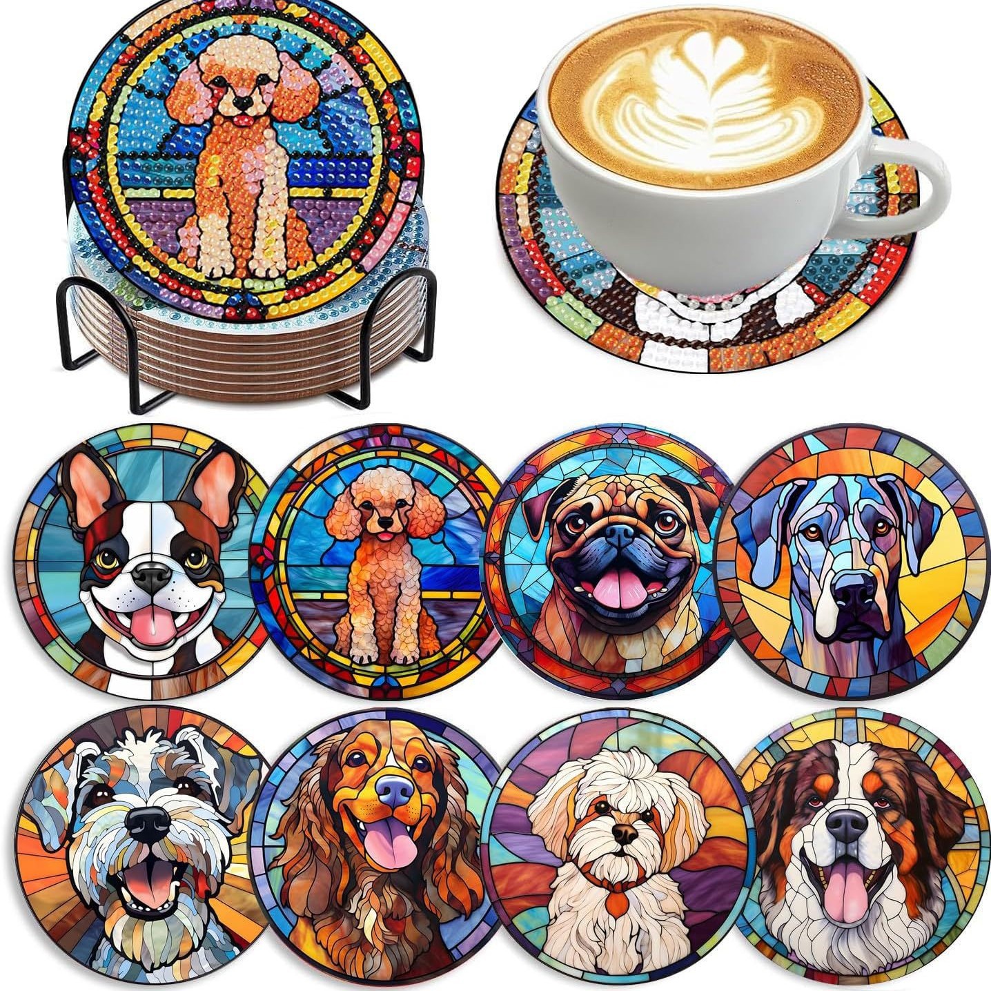 Transfronterizo para 5D pintura de diamantes artística cojín de taza creativo nuevo estilo de animación DIY pintura de diamantes decoración cojín de taza