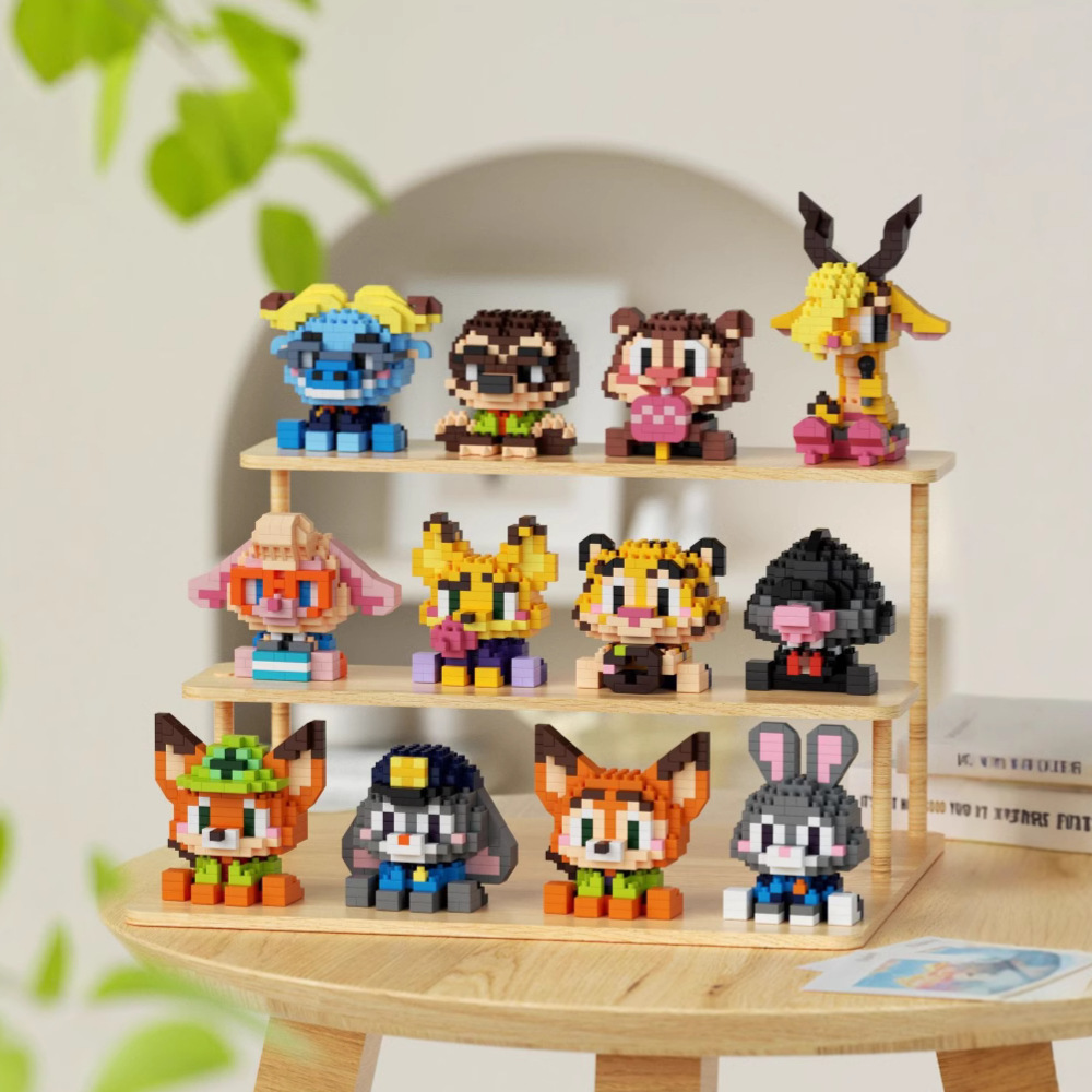 Chao Le Chuang Cartoon Animal City Micro Particle Doll Assembled Building Blocks Toys 7349-7360 A Wholesale