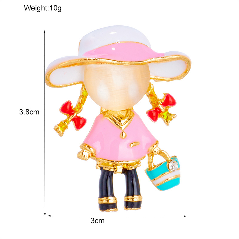 19g Weight Brooches Classification Casual Occasion Acrylic Material Human, Cartoon Character Pattern All Seasons Season Women's Gender Retro, Classic Style Style Retro Classic Style Pin Human Cartoon Character Acrylic Women's Brooches 6