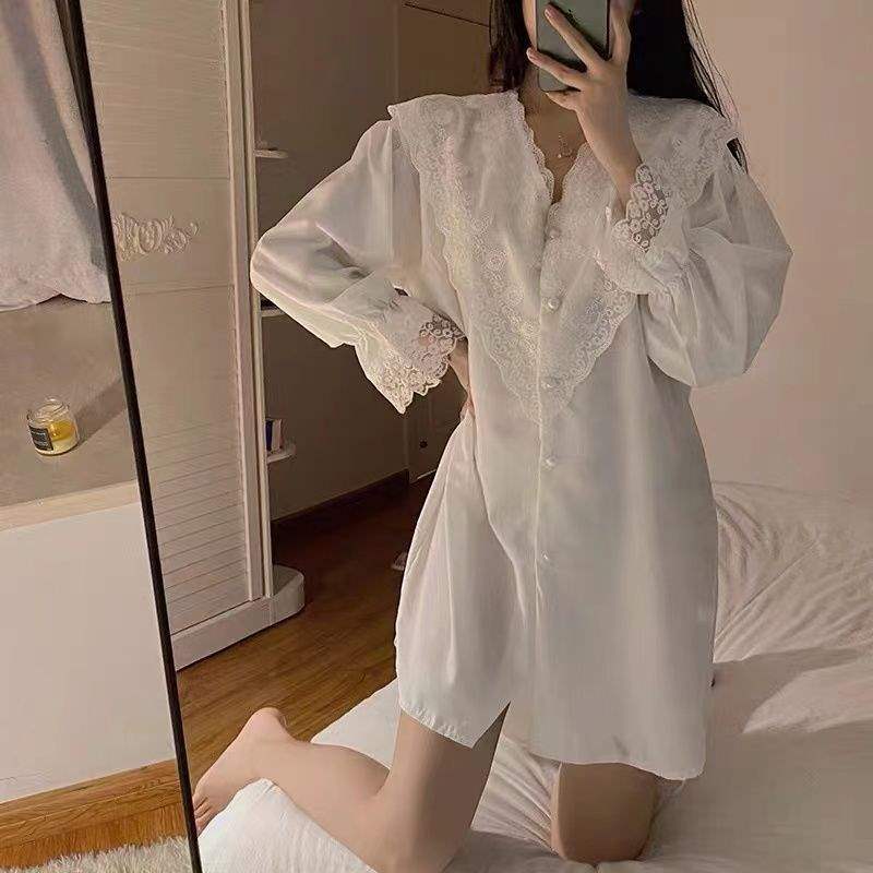 라지 레이스 셔츠 스커트 [긴소매]