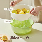 【专利】厨房沥水篮家用塑料洗菜篮水果篮双层多规格水槽收纳篮子