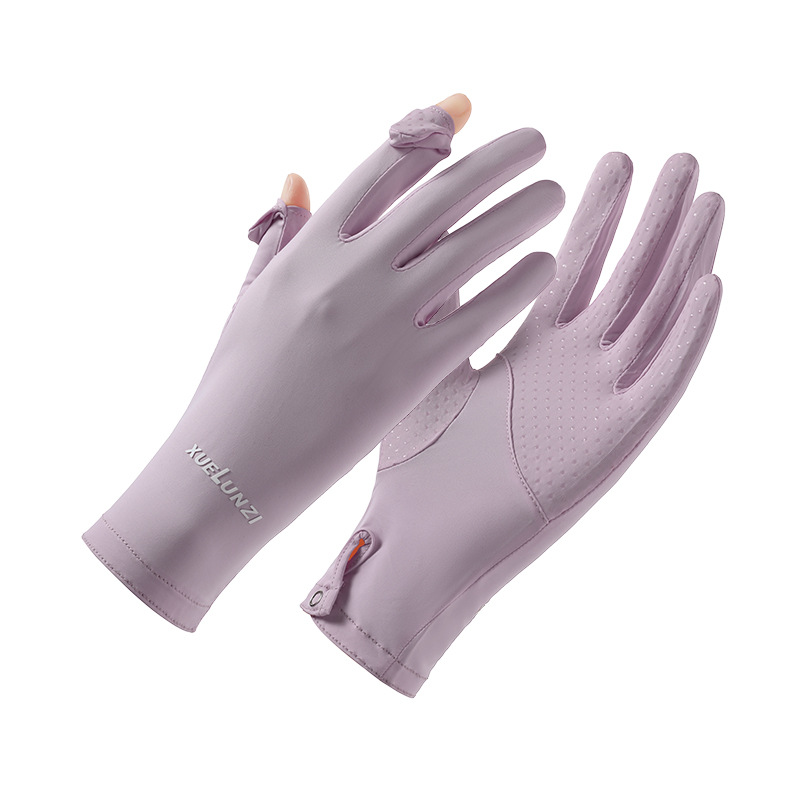Guantes de protección solar, protección para mujer de verano, protección UV, conducción de seda de hielo, bicicleta eléctrica al aire libre, guantes cortos delgados image 18