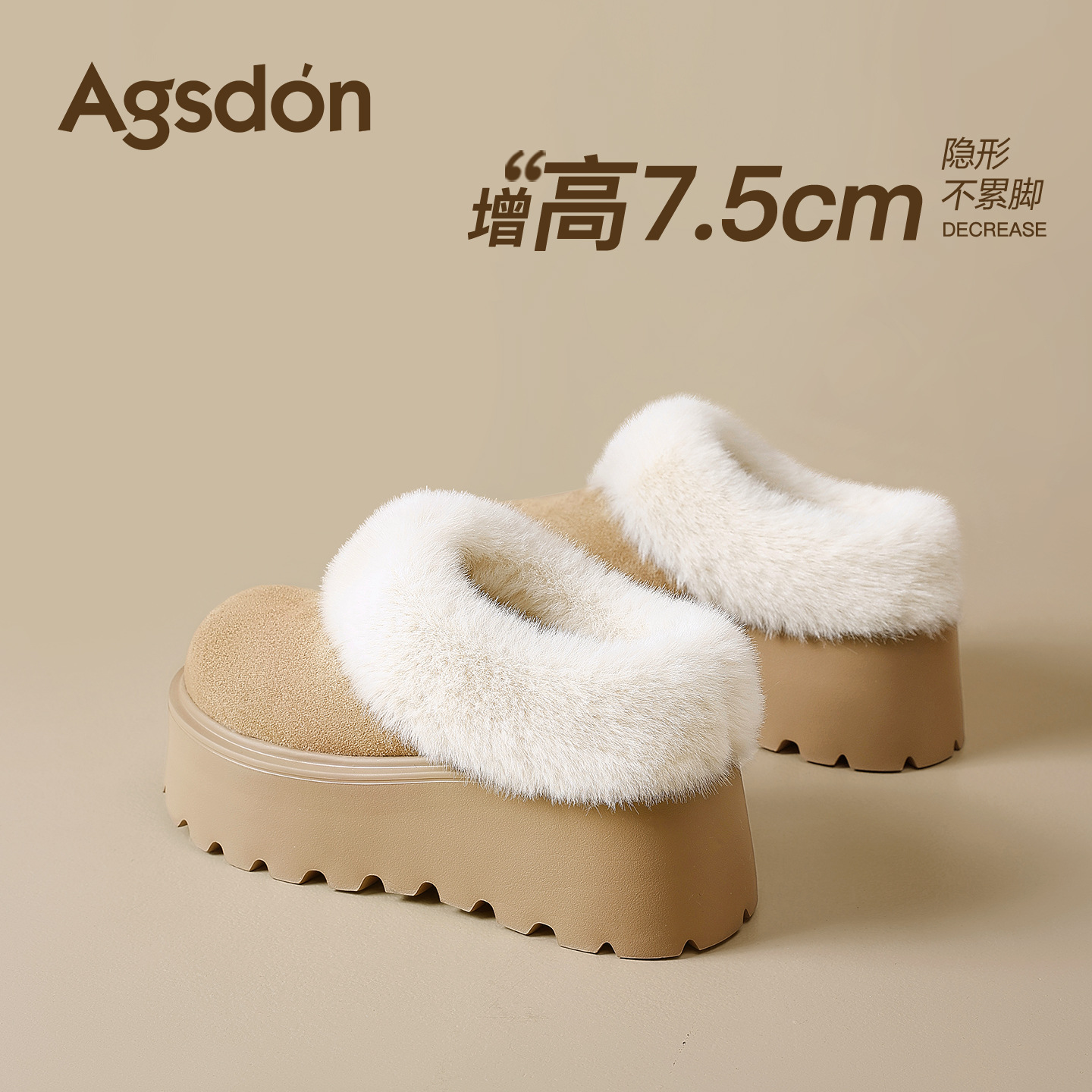 Botas de nieve de fondo grueso para mujeres 2025, nuevos zapatos de invierno de lana de borken, zapatos de algodón de un pie bajo