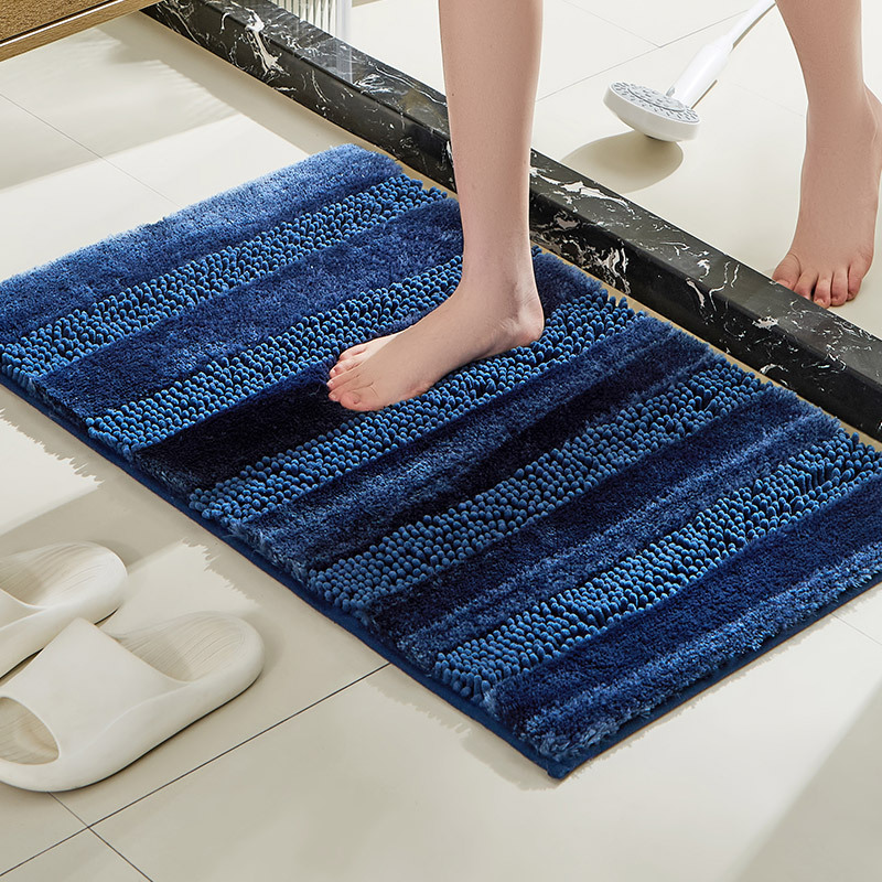 Alfombrilla antideslizante en la puerta del baño flocado Alfombra absorbente gruesa Alfombra de entrada del inodoro Alfombrilla de la puerta Alfombra de la cama del dormitorio