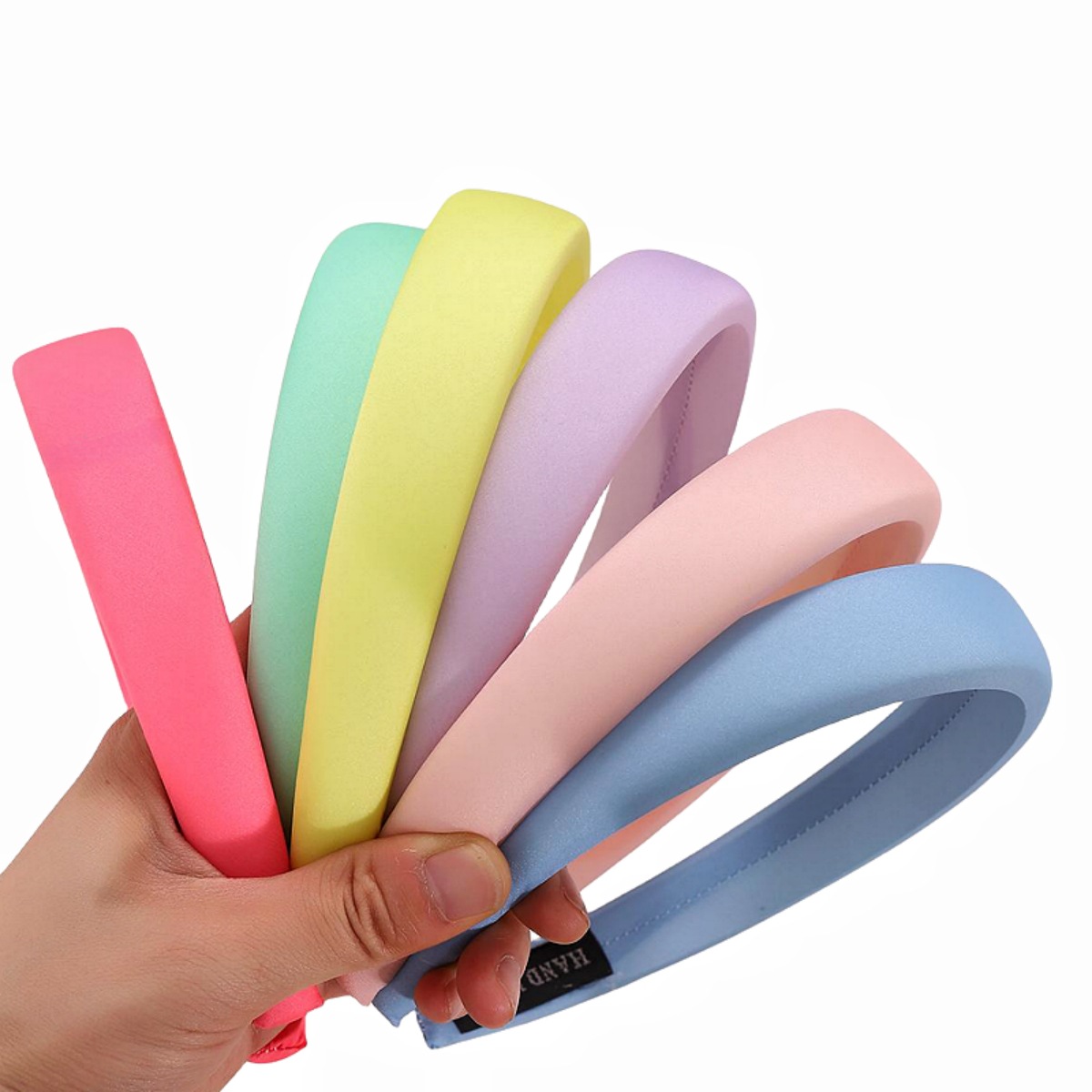 Diadema de color caramelo elegante belleza alta cráneo superior diadema no apretado pelo chica lavado de cara banda de pelo macaron color accesorios para el cabello