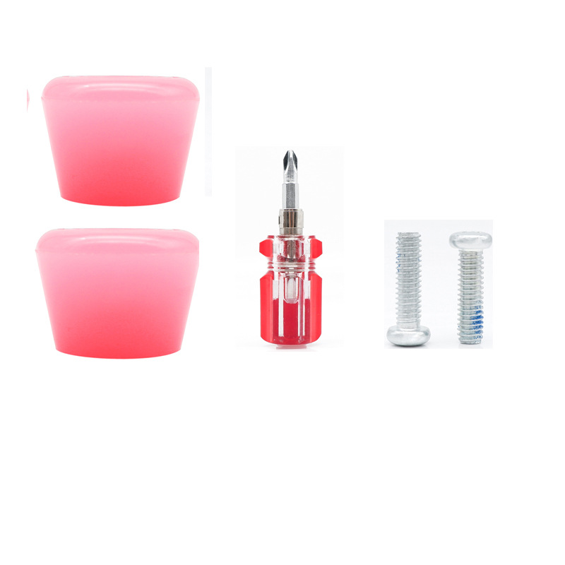 Patines doble fila de ruedas de patines de cuatro ruedas PU resistente al desgaste cabeza de freno patines de patinaje sobre ruedas Accesorios