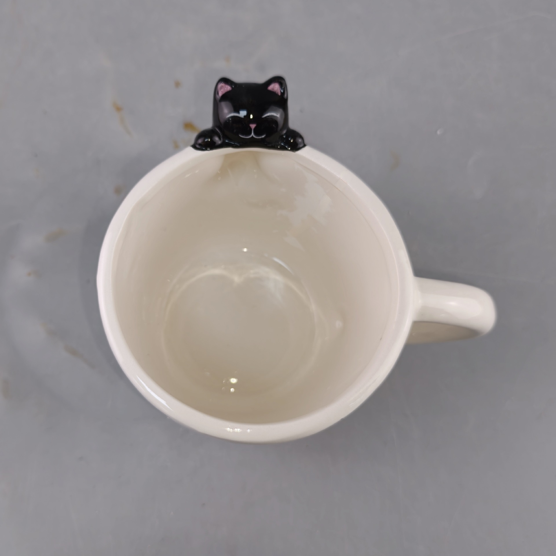 Cerámica taza de Halloween, taza de gato, taza de cerámica pintada a mano, taza de animales, taza de agua de pareja, encantadora