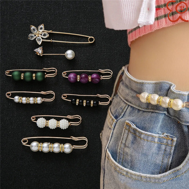 Waist pin to prevent exposure brooch pants waist to change the artifact waist pin fixed clothes accessories waist buckle_voghion.com