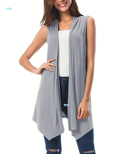 Women's plus size open front asymmetric hem sleeves cross-border