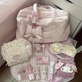 自制可套拉杆箱旅行袋单肩包爱心波士顿短途旅行