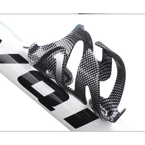 Mountain bike water bottle cage fiberglass water bottle cage plastic water bottle cage carbon fiber pattern bicycle cup holder
