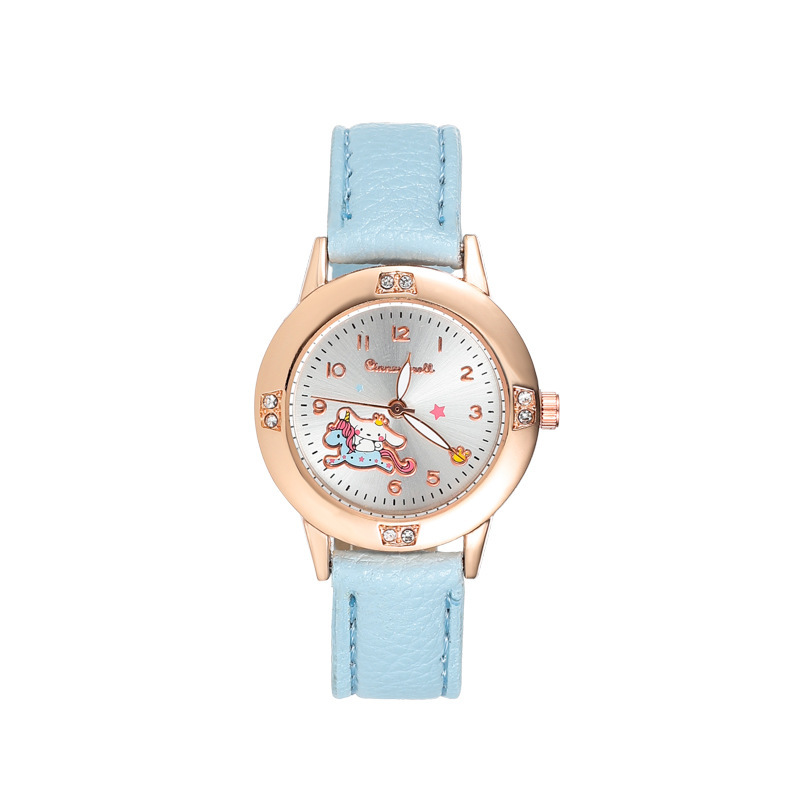 Rose gold diamond belt watch middle school watch women's Sanrio quartz watch cross-border watch wholesale