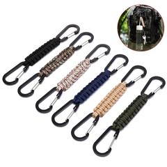 戶外傘繩6號登山扣傘繩手工編織鑰匙掛扣應急登山扣鷹嘴扣鑰匙扣