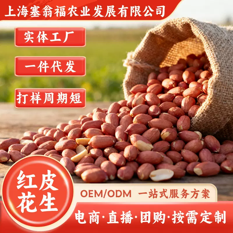 塞翁福红皮花生400g花生米新货原味去壳生东北红皮花生米五红汤
