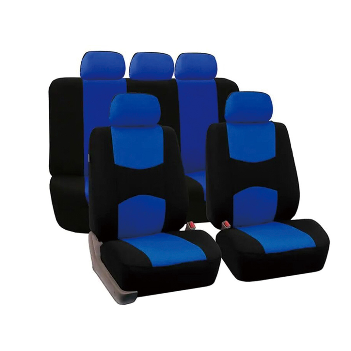 cubierta de asiento universal cubierta de asiento de automóvil de tela plana cubierta de asiento de automóvil general cuatro estaciones simple color combinado cubierta de asiento suave y cómoda image 20