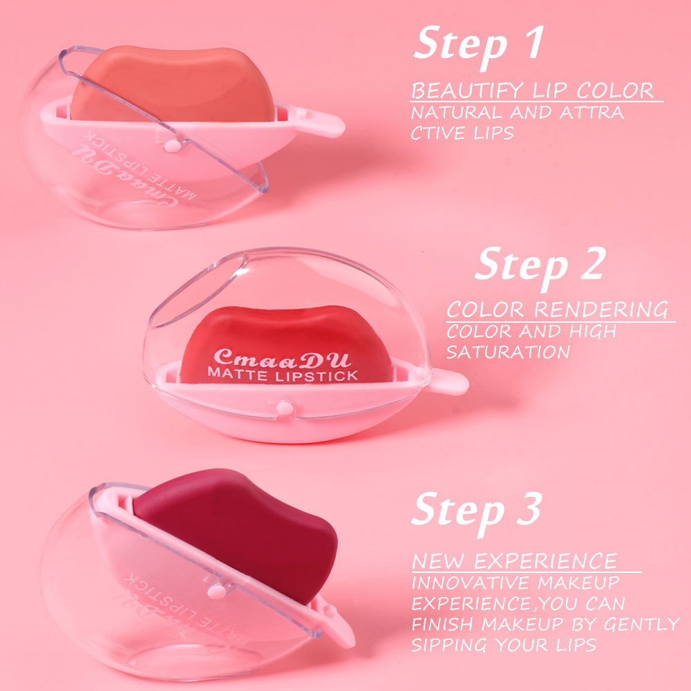 Check it out! Link Disclaimer - Exclusive for foreign trade :CmaaDu 15-color Lazy Person's Lipstick matte Item Picture