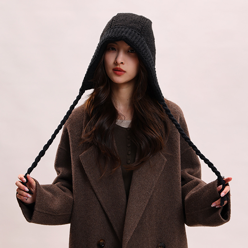 Koreanische version spitze up süße, niedlich, warm und vielseitig Rotkäppchen kinder winter gestrickte garn ohr_voghion.com