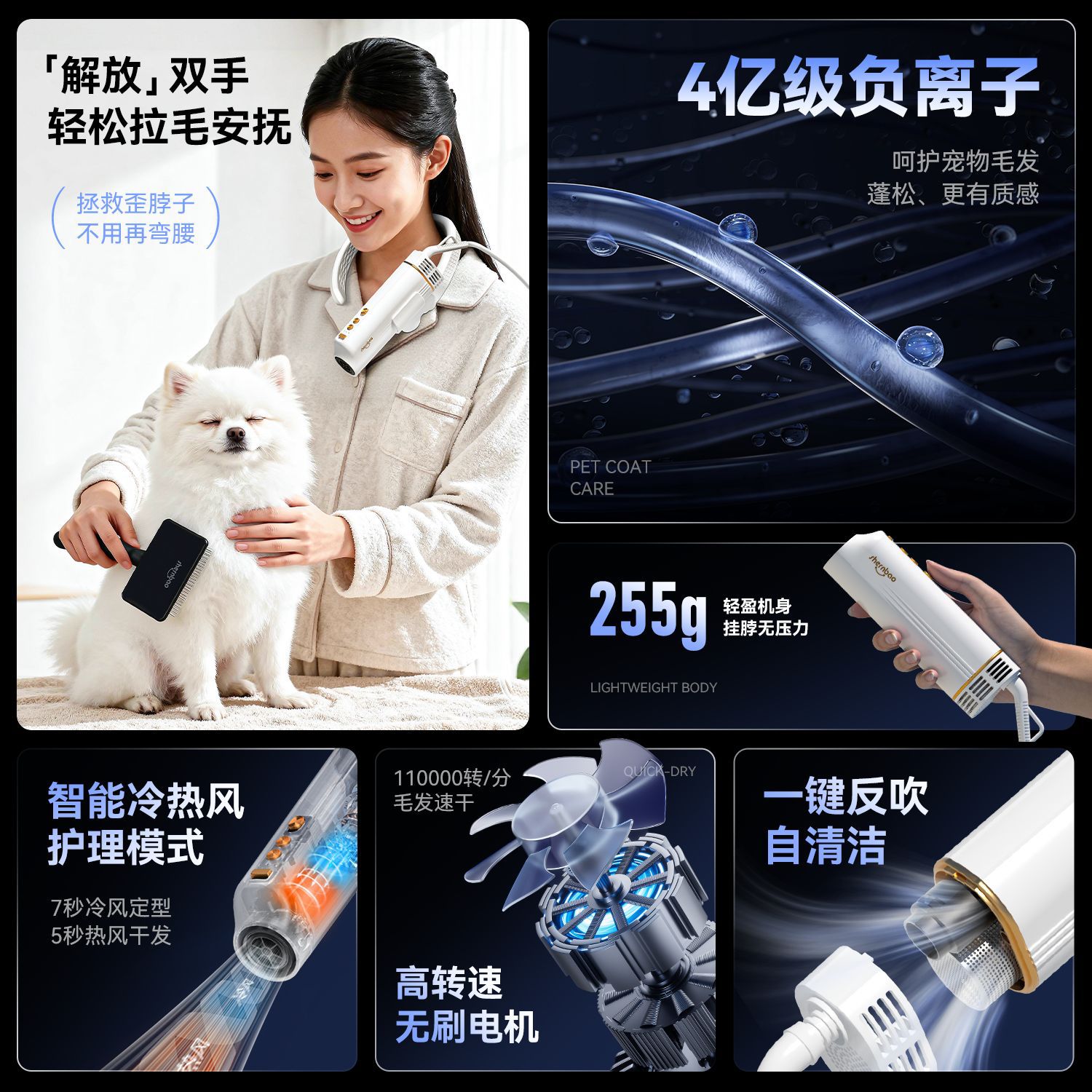 Фен для груминга Shenbao ND-01