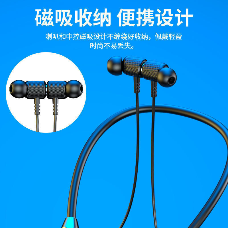 新しいワイヤレス Bluetooth ヘッドセット、スポーツ用バイノーラル、首掛け式、インイヤー、強力なバッテリー寿命、スタンバイ、ノイズリダクション、コンピューターヘッドセット|undefined