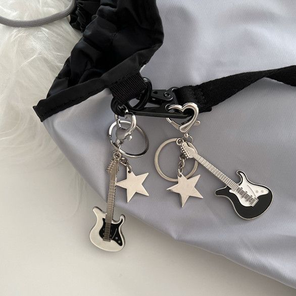 Cool Style Guitar Metal Plating Women's Bag Pendant Keychain display picture 5