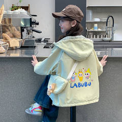女童外套早秋装冲锋衣洋气2025新款小女孩秋季童装超好看时髦上衣
