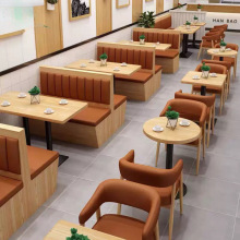 西餐厅卡座沙发茶楼面馆快餐饭店湘菜主题餐厅靠墙商用储物卡座