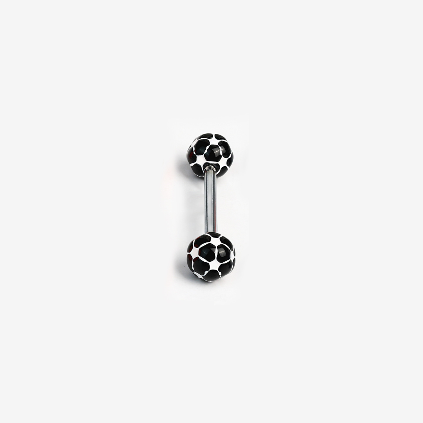 7-Color Contrast Football Tongue Barbell 20mm Length 1.6mm Thick Titanium Steel Externally Threaded Tongue Piercing Jewelry Wholesale detail image 11