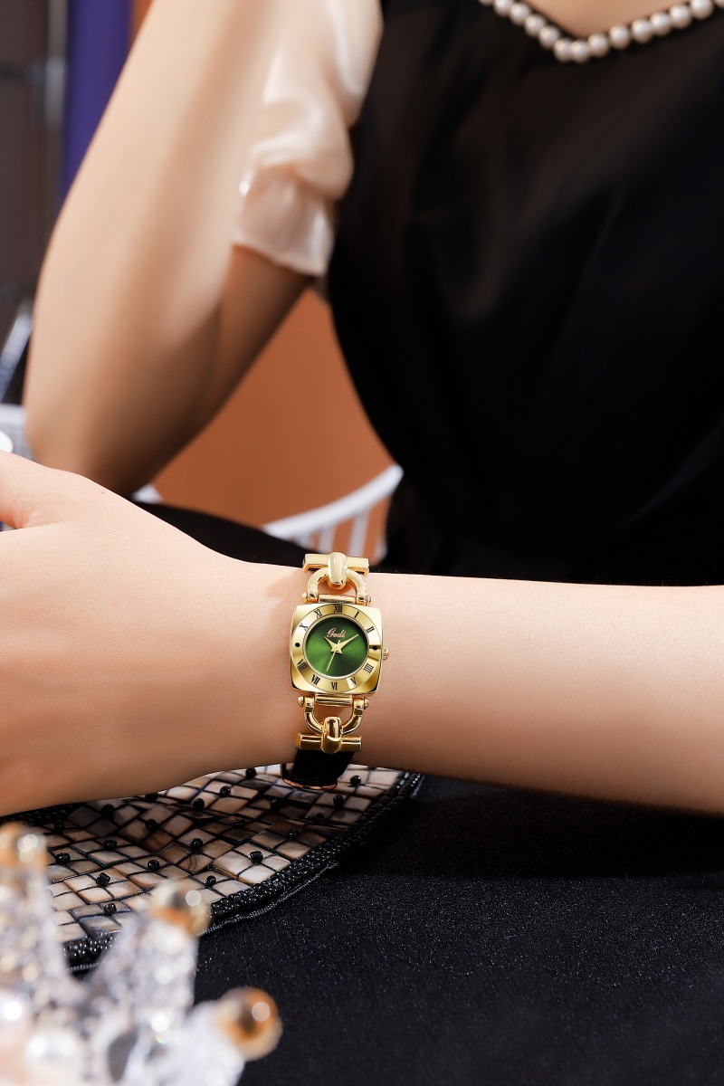 Quartz Movement Vacation Simple Style Solid Color Buckle Quartz Watch Women's Watches