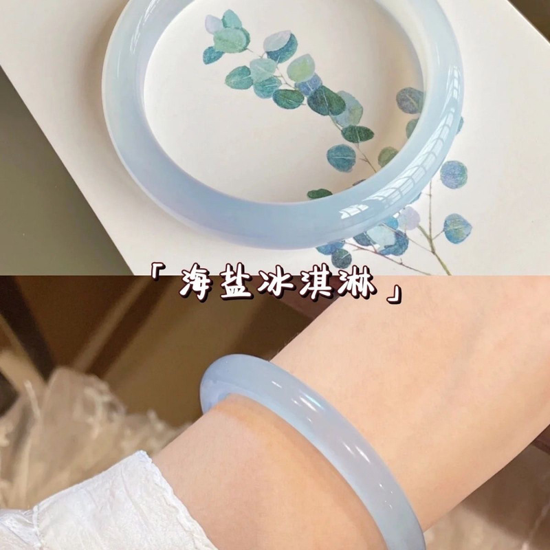 Xiaohongshuと同じスタイルのラウンドバーチャンキーガラスアンチジェイドアイスブレスレット漢服アクセサリー古代スタイルのジングルブレスレット女性用|undefined