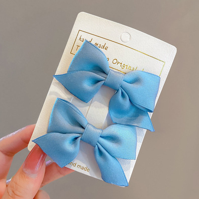 Girl'S Sweet Korean Style Bow Knot Cloth Metal Hair Clip display picture 8