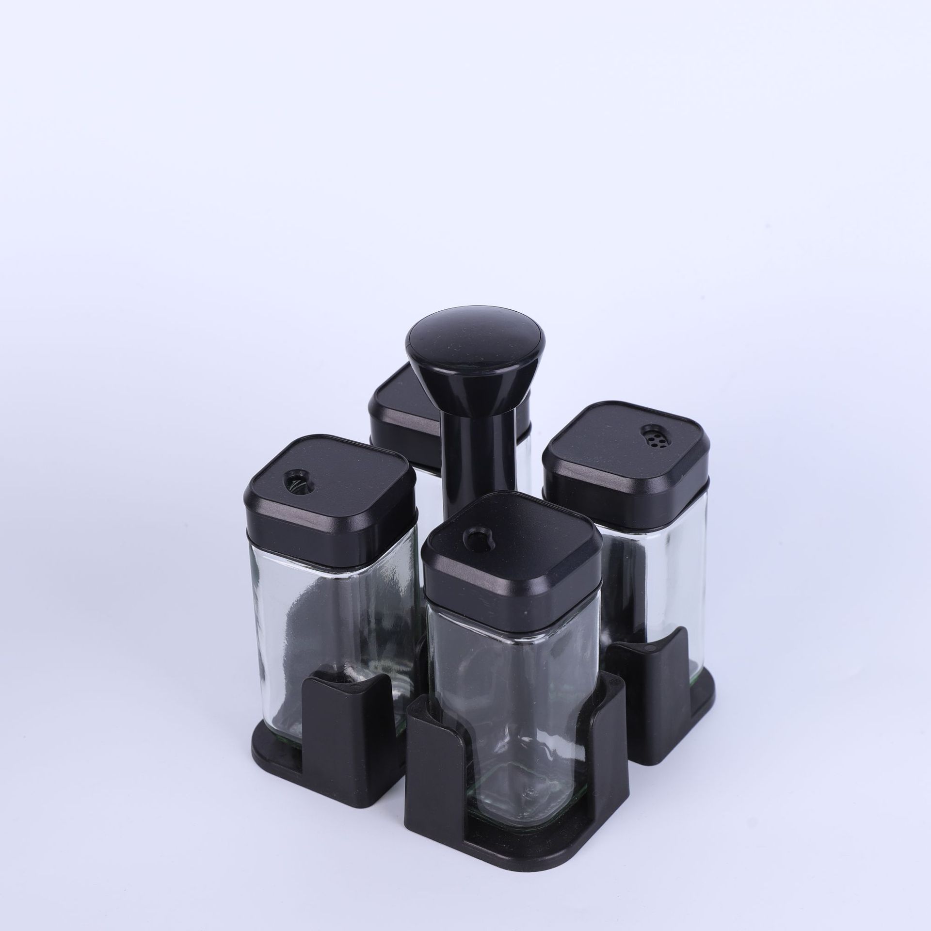 Botella de condimentos Botella de condimentos de vidrio Botella de condimentos Taza de condimentos Caja de condimentos Botella de pulverización porosa rotativa Botella de pimienta para artículos de cocina image 5