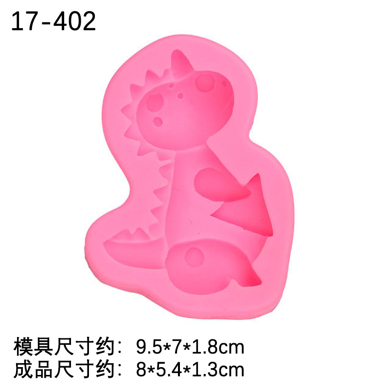 Dinosaurio forma fondant pastel decoración silicona molde DIY dinosaurio animal chocolate hornear epoxi arcilla molde