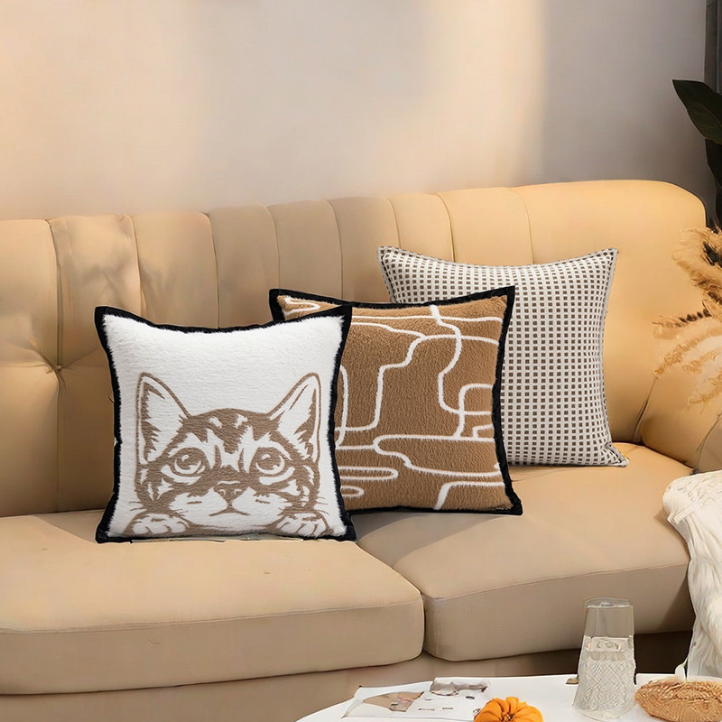 Moderno simple almohada de lujo ligera almohada de sofá sala de estar almohada modelo de habitación decoración hotel almohada cubierta mayorista