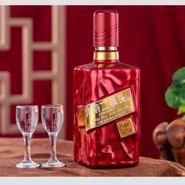 批发玻璃酒瓶42度二锅头白酒瓶方形密封酒瓶空瓶婚宴喜酒瓶