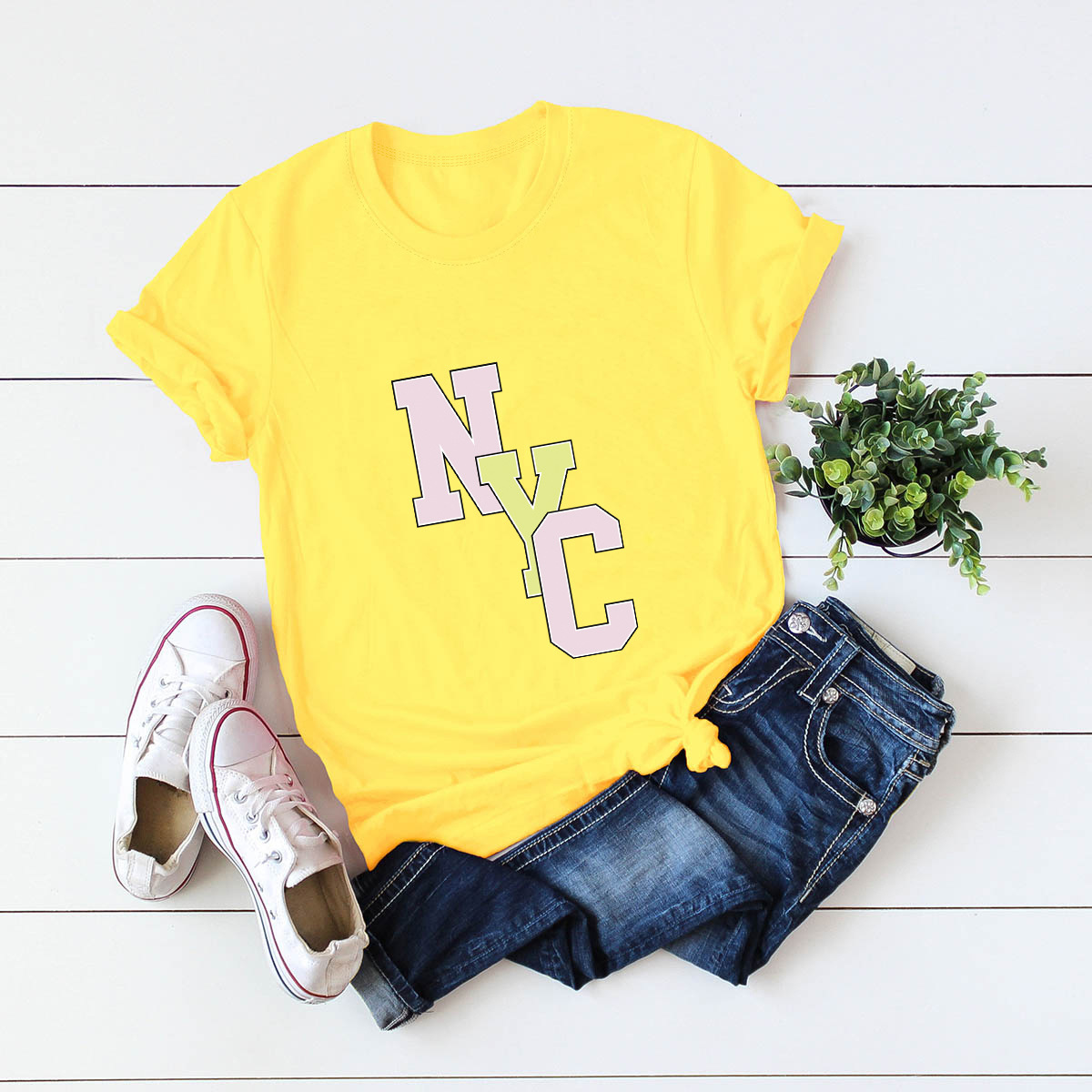 Letter Print Short-sleeve T-shirt display picture 9