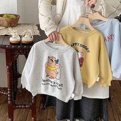 Children's Spring Sweatshirt Cartoon 2024 New Boys Print Hoodie Korean Style Baby Long Sleeve