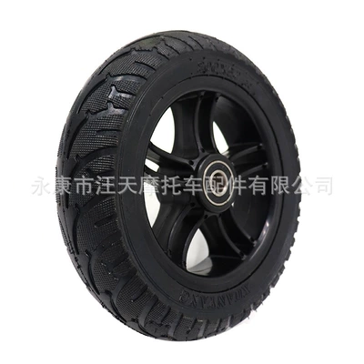 200x 50 solid tire plastic wheel inner hole 12mm for small dolphin electric scooter tire accessories (Hub) - 200x50-solid-wheel