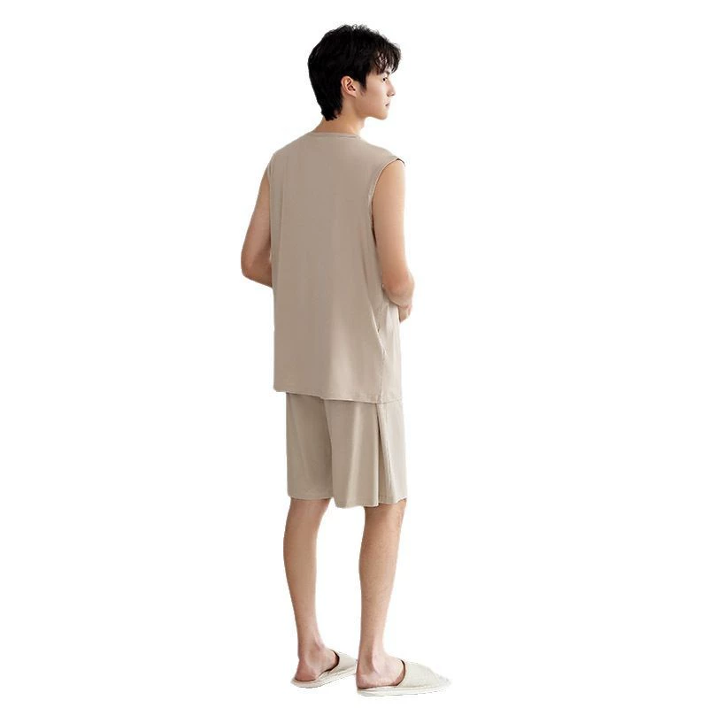 法黛琪 Men's summer thin pijama, comfortable casual set, spring 2026 collection, suitable for outdoor wear