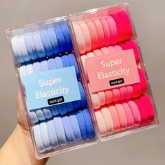 8130夏季甜心寶寶彩虹色系毛巾圈可愛兒童扎發頭繩發圈小女孩髮飾