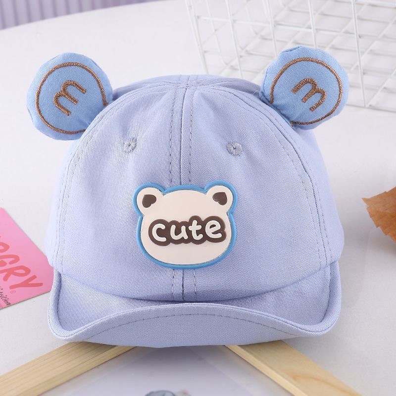 Sombreros para bebés primavera y otoño lindo sombrero para bebés gorra de pato para niñas gorra de béisbol delgada para niños bordes suaves