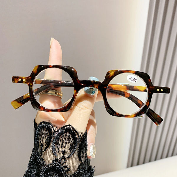 Retro box anti -blue light old flower glasses Male concave shape art…