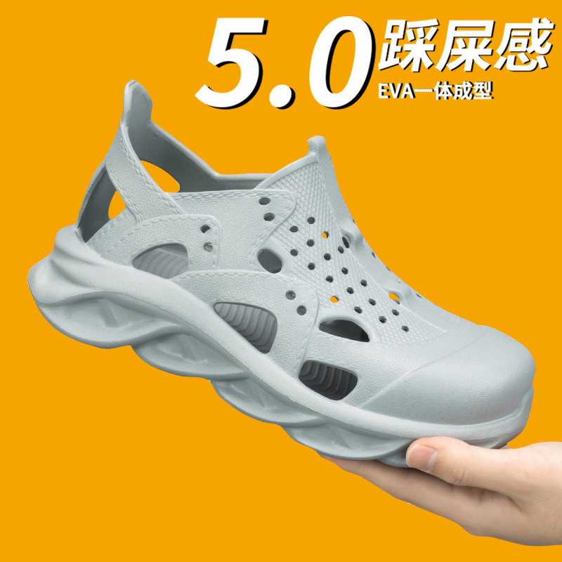 2025 verano zapatos con agujeros de gran tamaño sandalias de nido de pájaro para hombre sandalias EVA ligeras pesca al aire libre vadeo zapatos de río