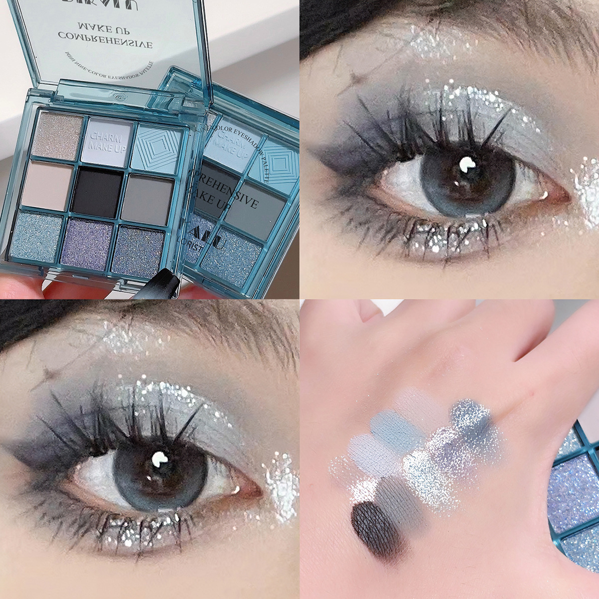 Transparent nine color 14#Snake series sky blue