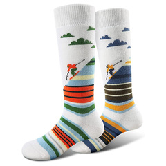 跨境外貿成人滑雪襪戶外運動加厚登山襪毛巾底長筒吸汗保暖襪廠家