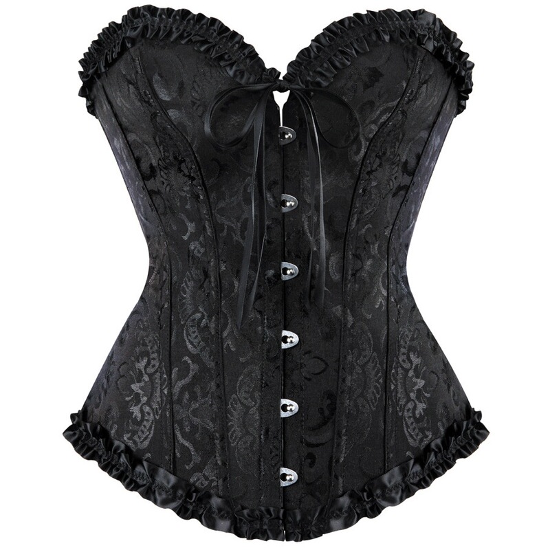 819 European and American cross-border supply Court corset corset tight waist body support sexy Jacquard body shaping top