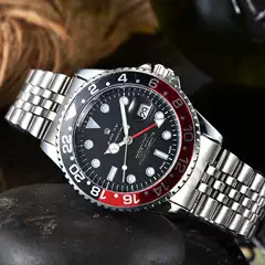 Wholesale Men's Waterproof Steel Band Quartz Watch with Calendar Fashionable