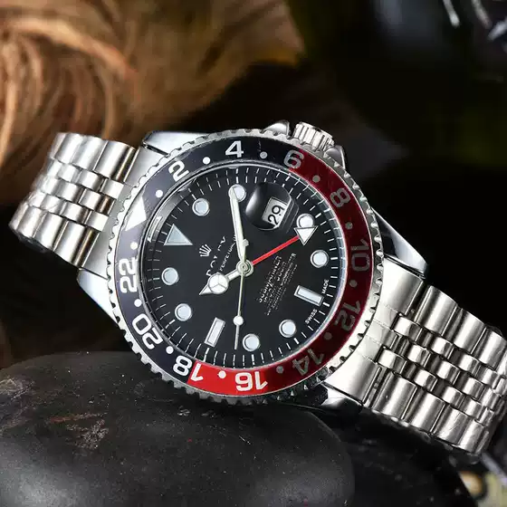 Wholesale Men's Waterproof Steel Band Quartz Watch with Calendar Fashionable