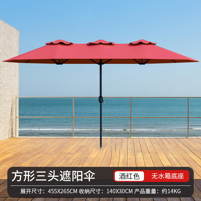 Aijia outdoor Umbrella Umbrella patio tres paraguas de columna media gran paraguas de sol tiendas comerciales toldo al aire libre paraguas de puestos image 20