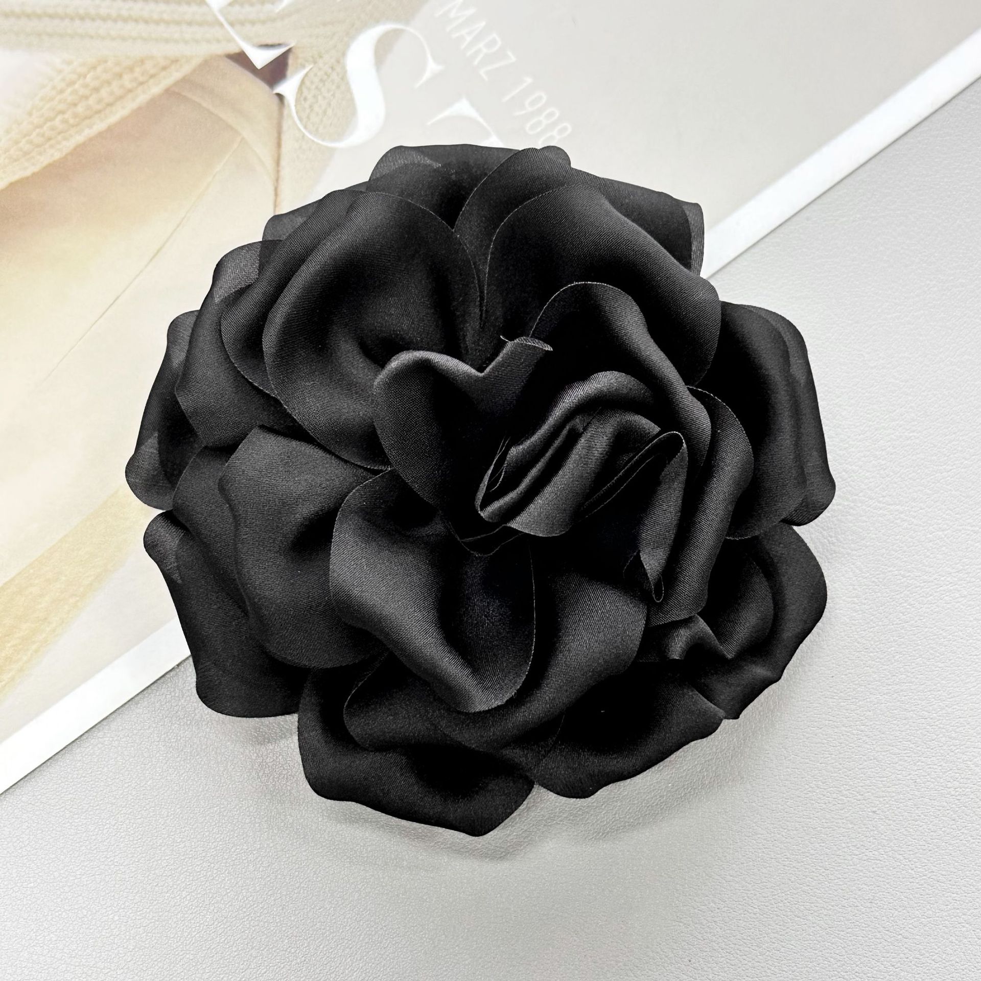 Retro francés tela de flores grandes bordes flores diy peinario accesorios ropa zapatos sombreros bolsos 12cm accesorios